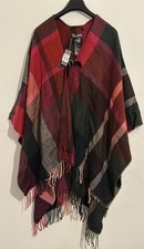 Women’s Tartan Check Poncho