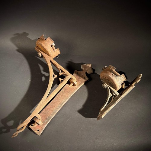 Two antique wrought - wrought, iron