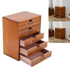 5 Drawers Wooden Storage Box