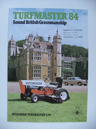 Nickerson turfmaster ride - turfmaster,