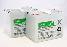 2 X Lucas 85AH AGM Battery for Mobility Scooter, Wheelchair Golf Buggy (75ah)  V