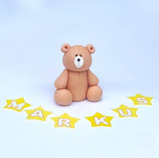 Teddy bear cake toppers - toppers, edible