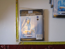 Adults Re-Usable Waterproof Poncho/Cape in a Handy PVC Case Blue,