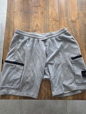 stone island grey cargo shorts
