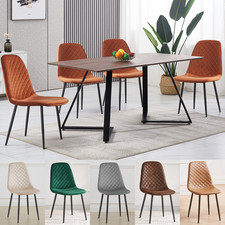 Wooden Dining Table and Velvet