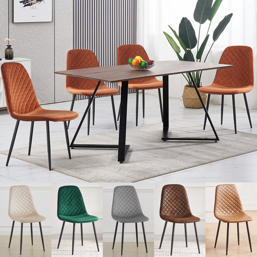 Wooden dining table and velvet - wooden,
