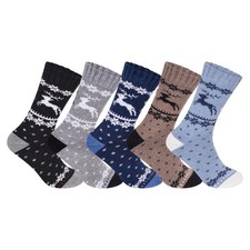 Men’s Merino Wool Socks Thermal Outdoor Boot Socks 4/6/12 Pairs Multicolour Pack