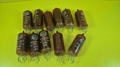 11x mullard zm1080 nixie - 11x, 0-9