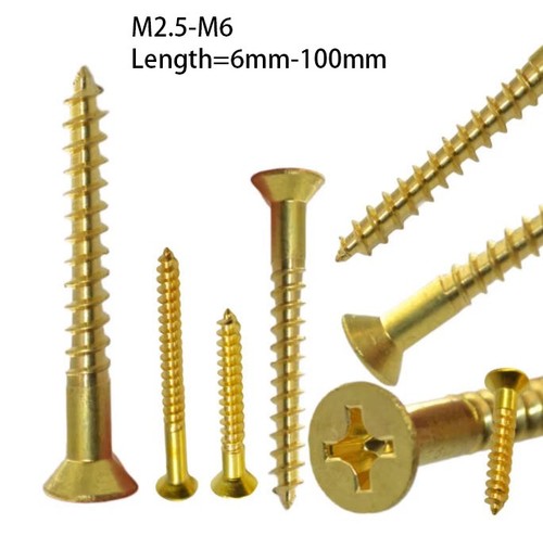 Solid brass screw - brass,