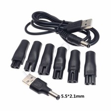 Universal USB charging cable set for shavers / trimmers / groomers- 8 pieces set