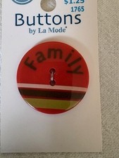 Card ~ La Mode Message Large  Button  FAMILY