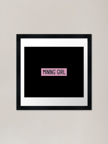 Mining girl framed art - framed, print