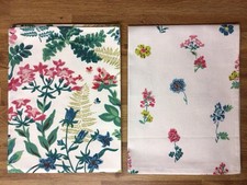 Set of 2 Tea Towels Handmade W/ Cath Kidston Twilight Garden & Floral Sprig New