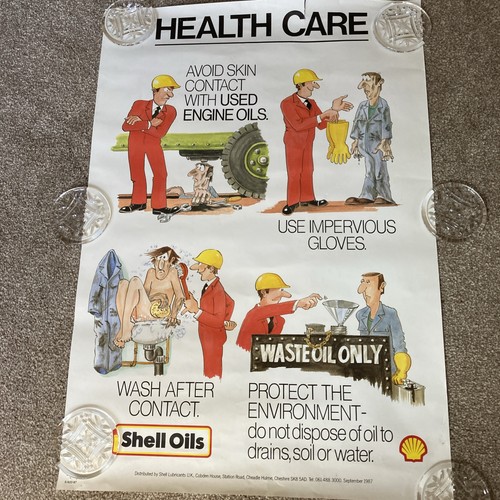 Shell oils poster health - oils,