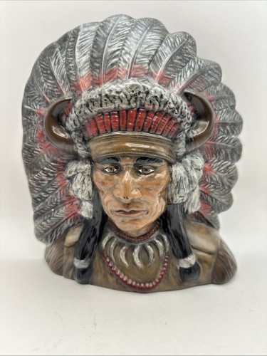 Vtg bisque ceramic native - bisque,