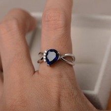 Blue Sapphire Dainty Ring Lab