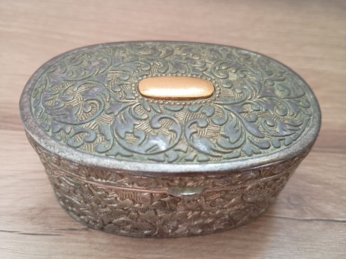 Vintage ornate repousse oval - vintage,