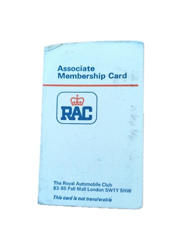 Vintage 1970s rac - rac, membership