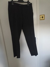 Mens Suit Trousers 30 Waist Short Leg M&S Black Smart