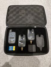 Two TMC Wireless Carp Fishing bite alarms & Receiver. Running LED's