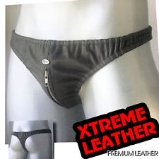 100% Real Leather Vintage THONG Jockstrap Gay Sexy Thong Underwear XS/XXL