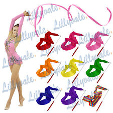 Ribbon Gym Dance Rhythmic Art Gymnastic Streamer Baton Twirling Rod 4M 