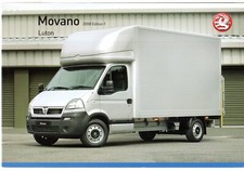 Vauxhall Movano Luton Van 2007-08 UK Market Foldout Sales Brochure MWB LWB