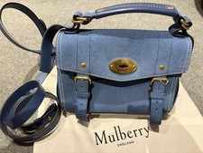 Mulberry Mini Alexa Indigo Denim Suede