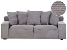 3 Seater Jumbo Cord Sofa Dark