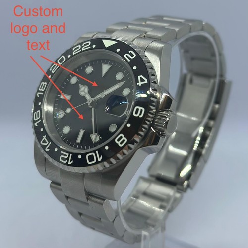 Black lume gmt mod seiko - lume,