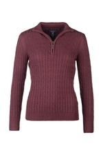 Ladies quarter zip cable - quarter,