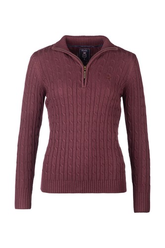 Ladies quarter zip cable - ladies,