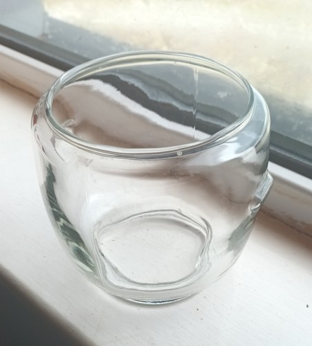 Vintage clear glass storm - clear,