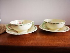 2 pretty vintage antique soup