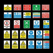 Construction Site Signs - Sticker or 6mm Correx Sign - Site Safety - Building