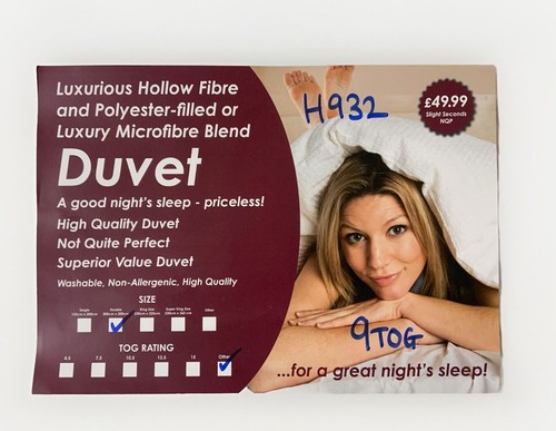 Double tog duvet - super, soft