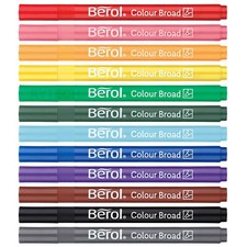 12 Berol Colourbroad Felt Tip