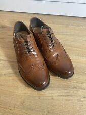 Ladies Clarks Brown Leather Brogues Shoes, Size 4, Worn Twice