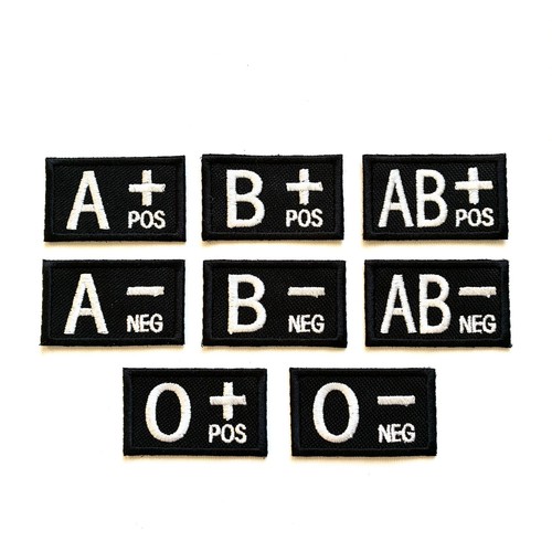 Embroidered blood group - embroidered,
