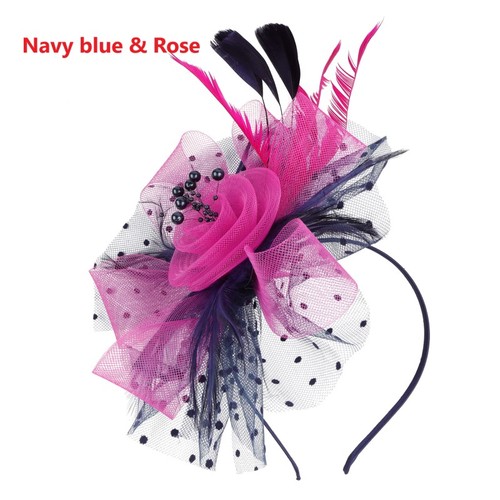 Flower feather fascinator - flower,