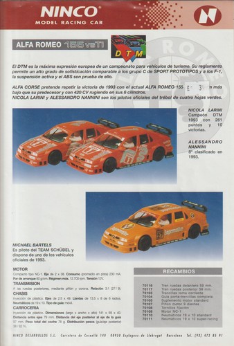 Ninco 1990s dtm alfa romeo - 1990s,