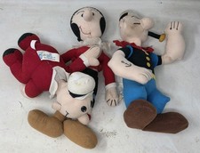 3 Vintage Plush Pop Eye, Olive