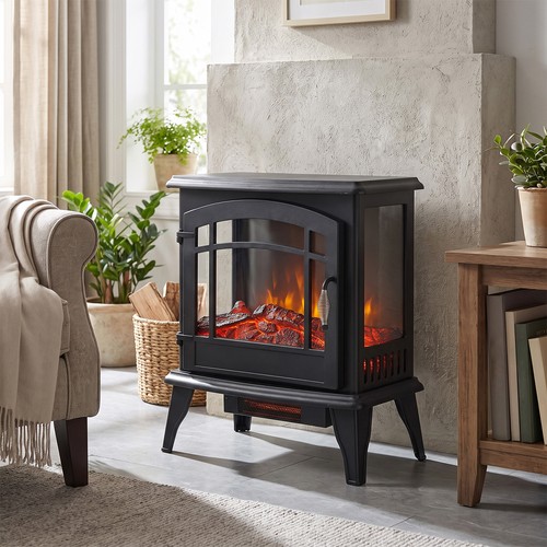 Freestanding electric fire - freestanding,