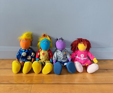 Vintage Set of Tweenies Soft Toys Posable Bella Jake Milo & Plush Fizz Bundle