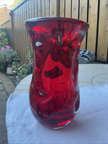 Whitefriars glass ruby red - glass,