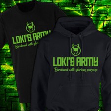 Loki's Army Avengers Loki Thor Novelty Tom Hiddleston Adult Kids Hoodie Tshirt