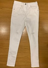 Girls Skinny White Ripped