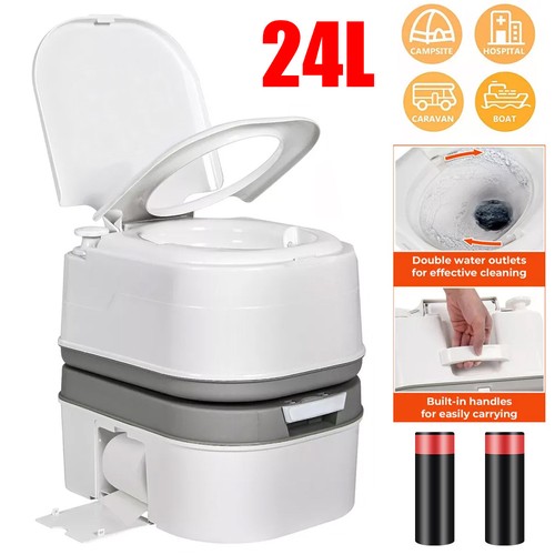 24l portable toilet - portable, flushing