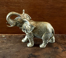 Large Vintage Brass-Bronze Elephant Figurine  - 9" x 8" x 5"   & Over 6kg