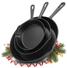 Cast iron skillets piece set - cast, 3